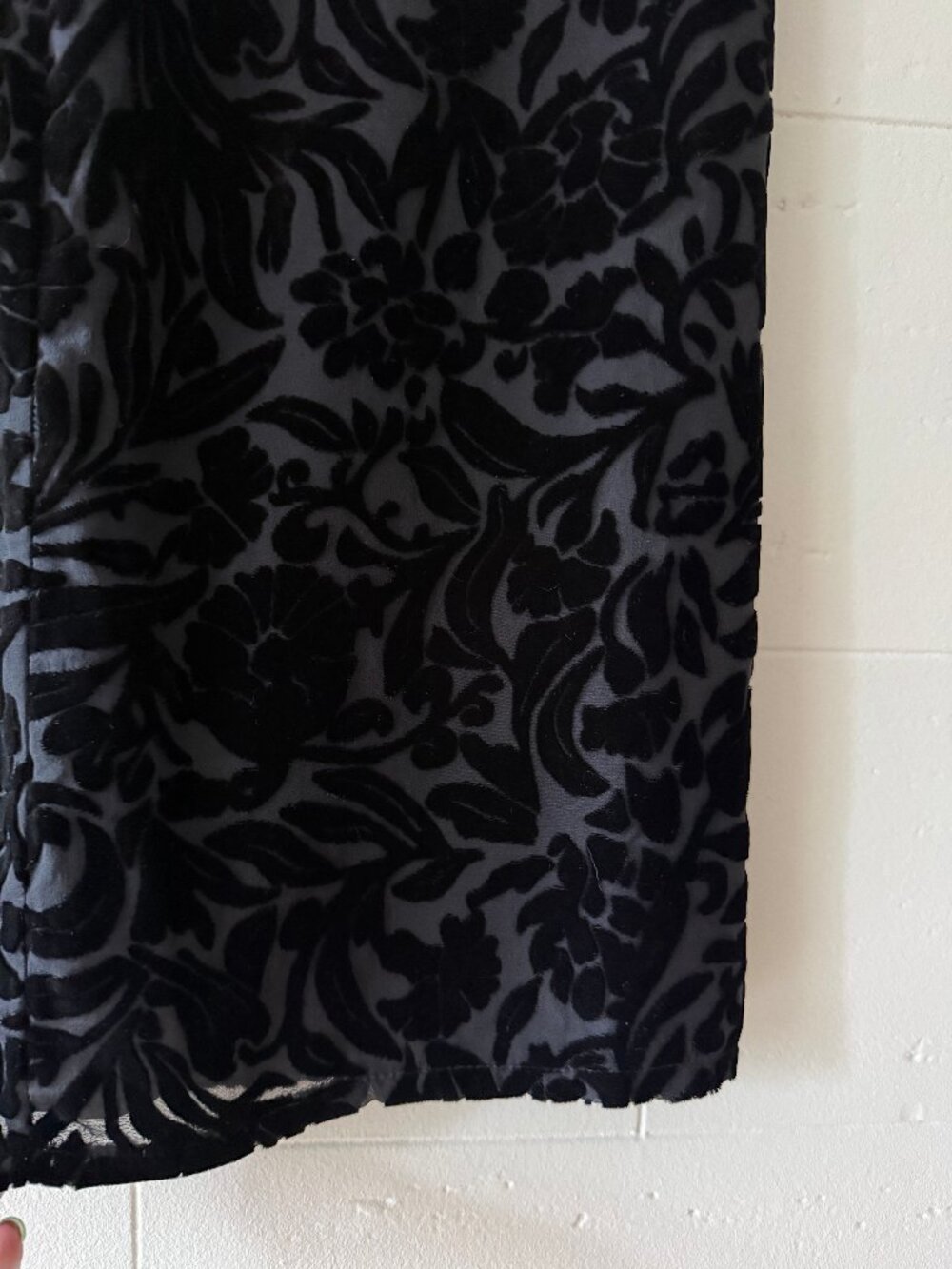 Vintage Y2K Burnout Velvet Maxi Dress Whimsygoth Witchy Grunge | Medium - Picture 5 of 16